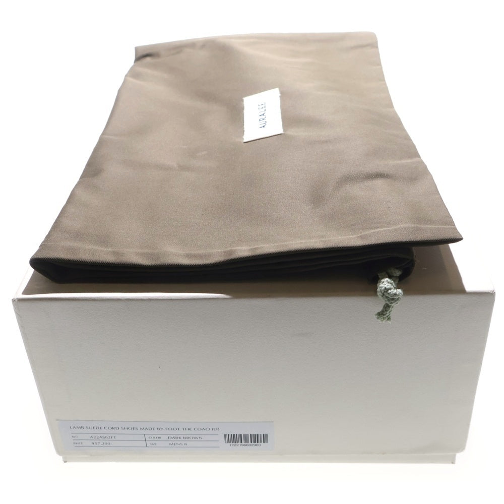AURALEE(オーラリー) 22AW LAMB SUEDE CORD SHOES スウェードシューズ ダークブラウン A22AS02FT