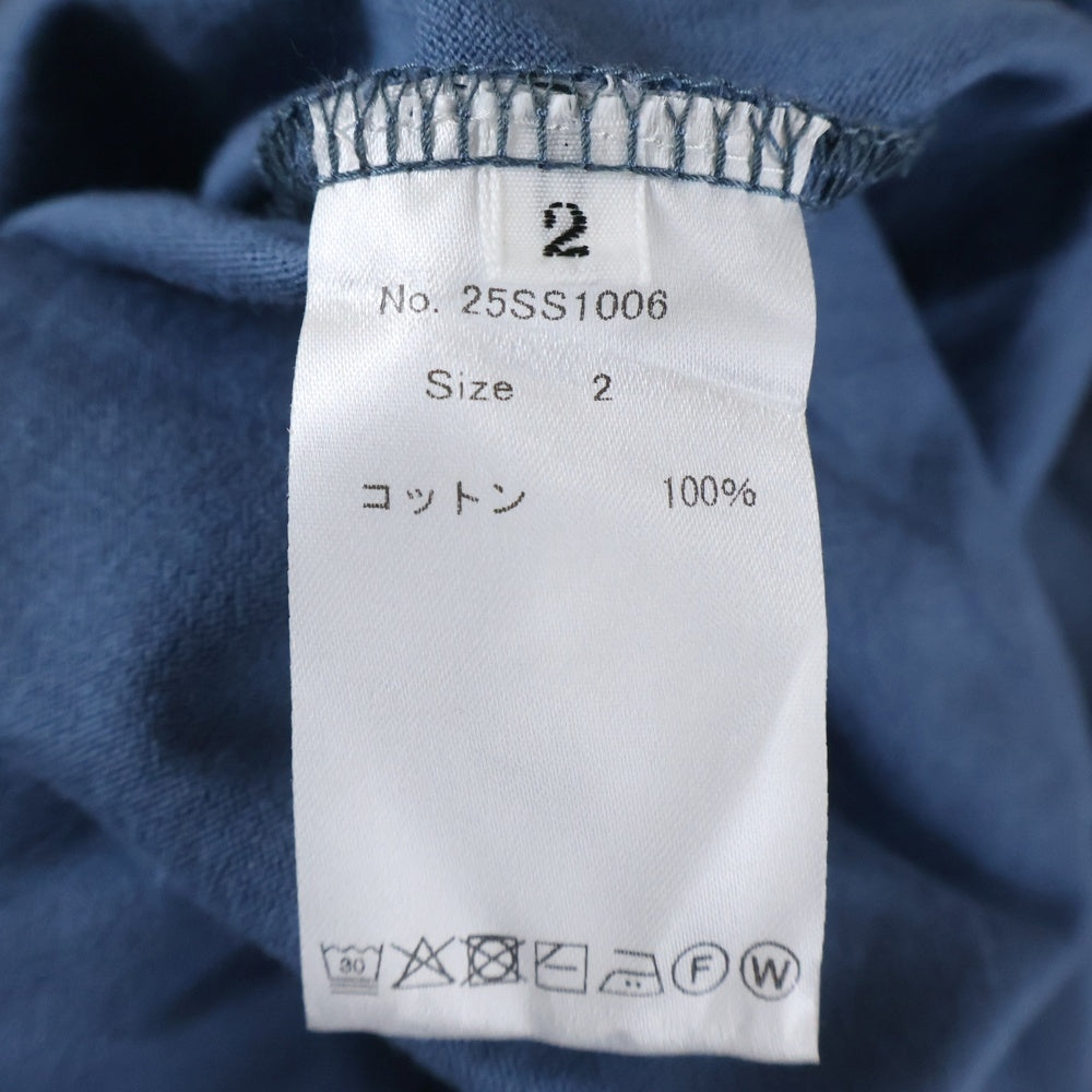 simply complicated(シンプリーコンプリケイティド) SMOOTH L/S TEE コットン ロングスリーブカットソー 長袖 ブルー 25SS1006