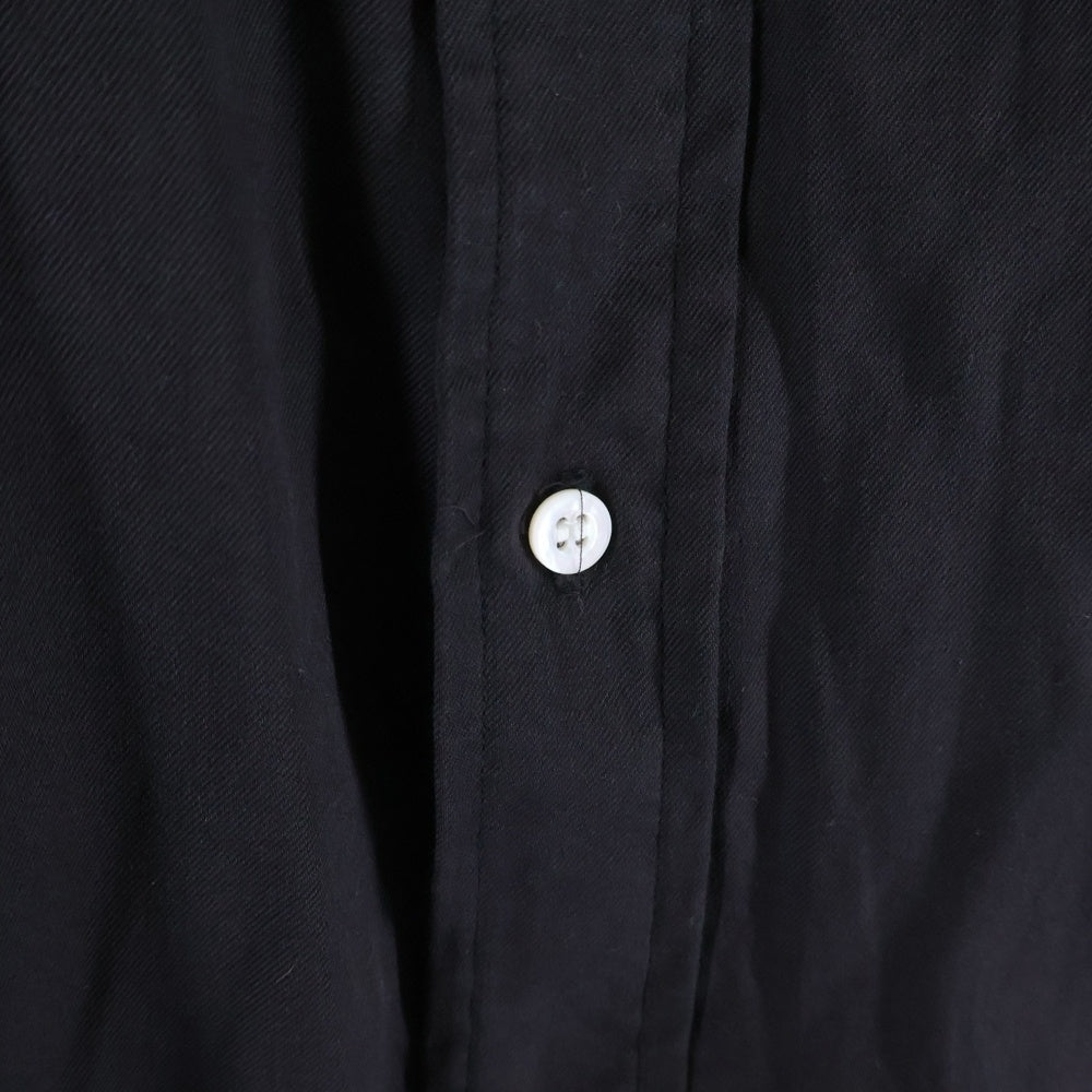 A.PRESSE(アプレッセ) 24AW Double Weave Twill Regular Collar Shirt ツイル長袖シャツ ブラック 24SAP-02-03H