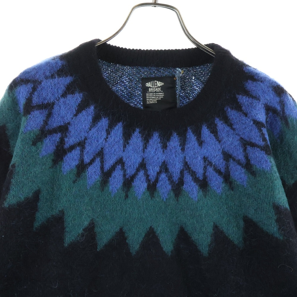CHALLENGER(チャレンジャー) 25AW NATIVE ARROW C/N SWEATER ネイティブ柄 クルーネックニットセーター マルチ CLG-KN 025-009