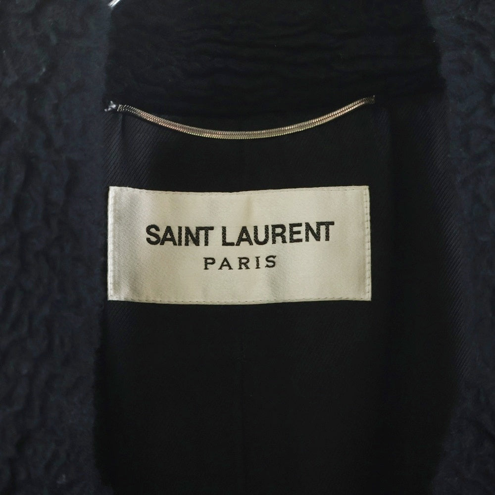 SAINT LAURENT PARIS(サンローランパリ) 21AW オーバーサイズダブルブレストファーコート ブラック 656791 Y2D44