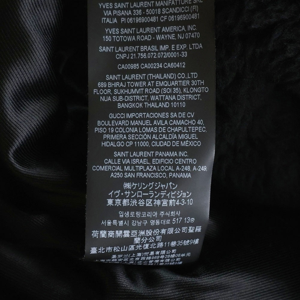 SAINT LAURENT PARIS(サンローランパリ) 21AW オーバーサイズダブルブレストファーコート ブラック 656791 Y2D44