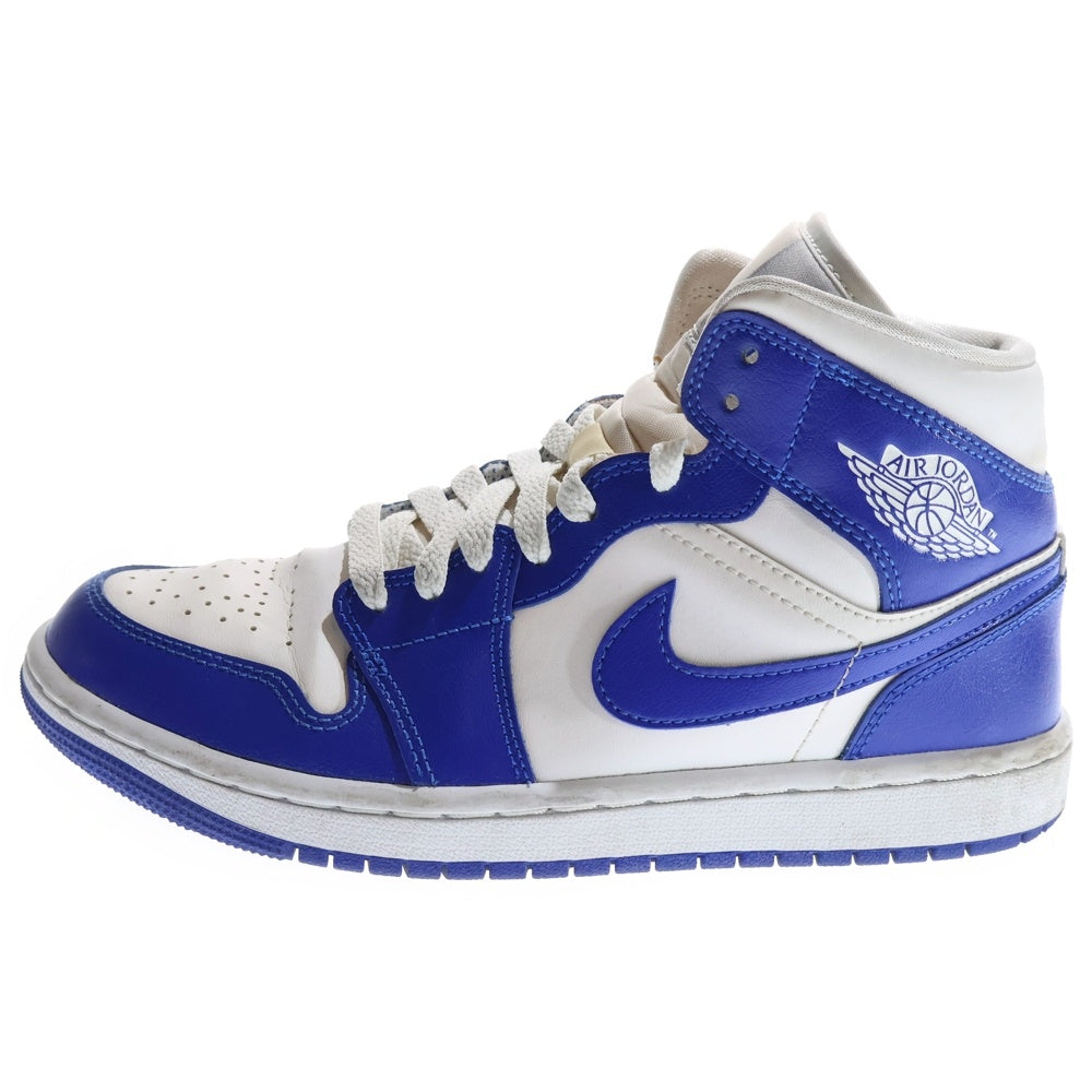 NIKE(ナイキ) Air Jordan 1 Mid Kentucky Blue BQ6472-104 エアジョーダン1 ケンタッキーブルー ミッドカットスニーカー US7/24.0cm ブルー/ホワイト レディース