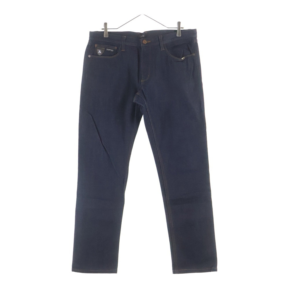 BURBERRY BLACK LABEL(バーバリー ブラックレーベル) ロゴ刺繍 ストレートデニムパンツ BMS05-010-28 インディゴ