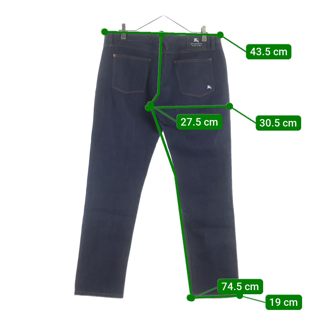 BURBERRY BLACK LABEL(バーバリー ブラックレーベル) ロゴ刺繍 ストレートデニムパンツ BMS05-010-28 インディゴ