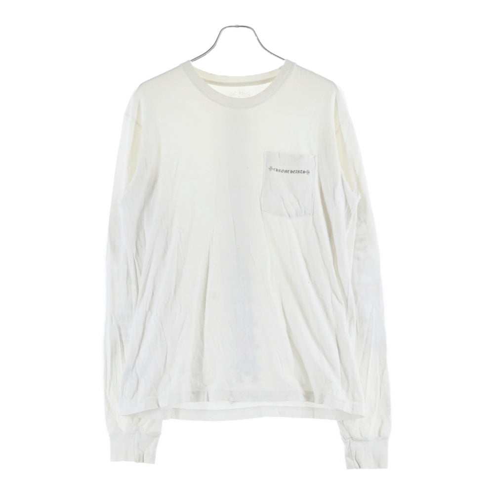 CHROME HEARTS(クロムハーツ) Cemetery Cross Tire Track L/S Tee セメタリークロスタイヤトラックロングスリーブ長袖Tシャツ ホワイト