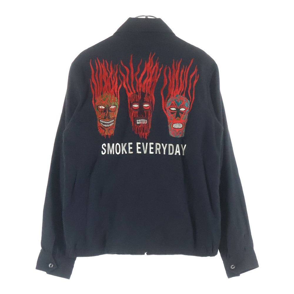 WACKO MARIA(ワコマリア) VIETNAM JACKET SMOKE EVERYDAY ロゴ刺繍 スモークエブリデイ ベトナムジャケット ブラック