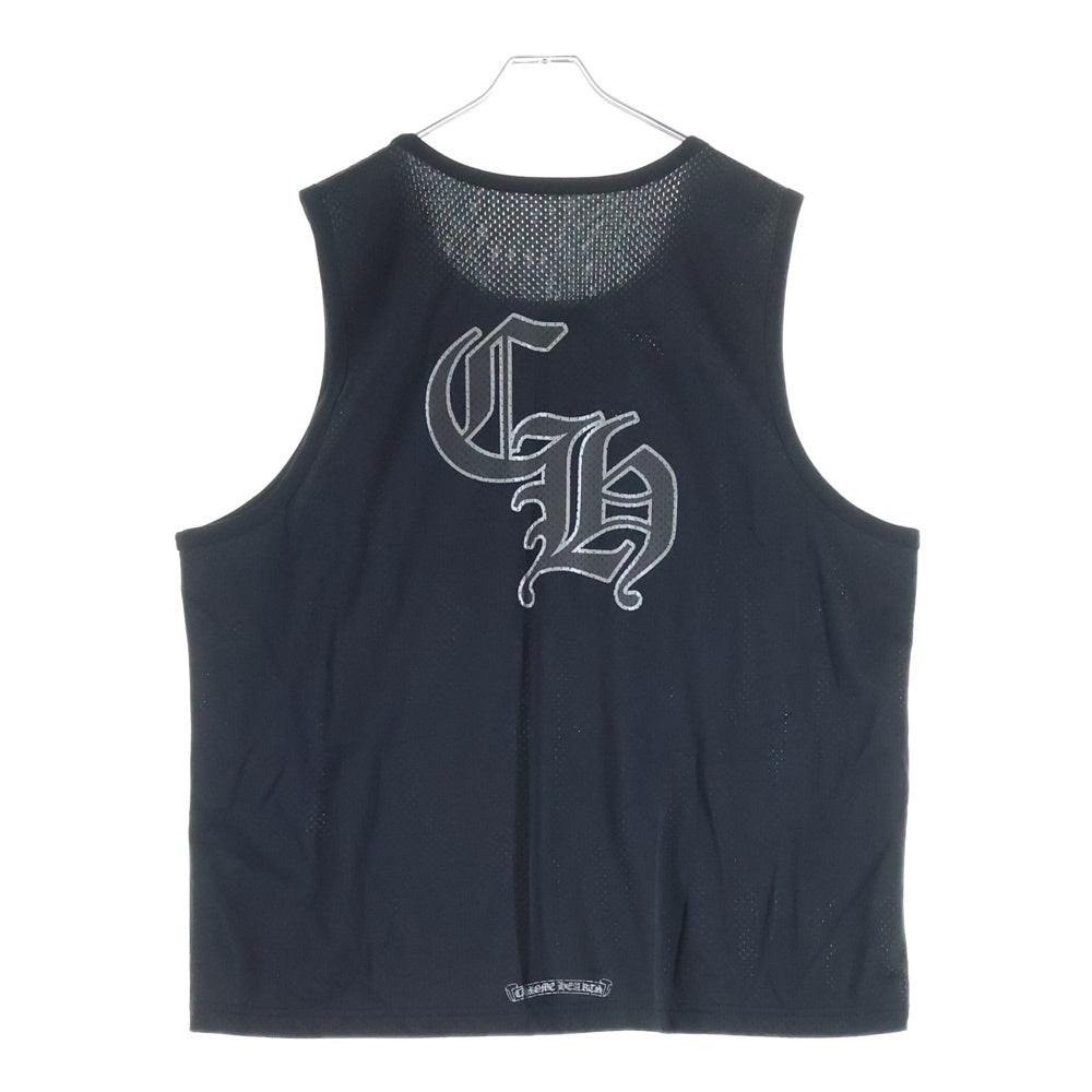 CHROME HEARTS(クロムハーツ) MESH WARM UP JERSEY リバーシブルCHロゴプリントメッシュタンクトップ ブラック