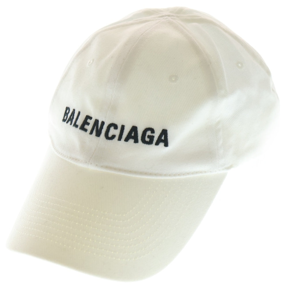 BALENCIAGA(バレンシアガ) LOGO BASEBALL CAP ロゴベースボールキャップ ホワイト 529192