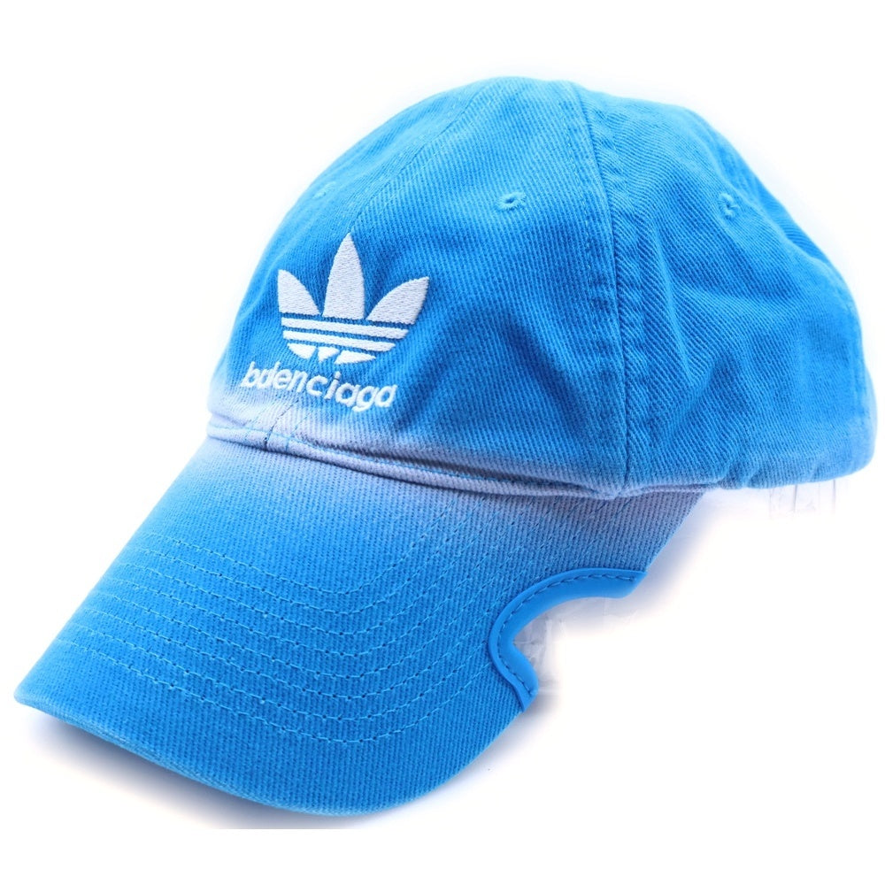 BALENCIAGA(バレンシアガ) ×adidas アディダス ロゴ刺繍キャップ ベースボール ブルー 723749 410B2