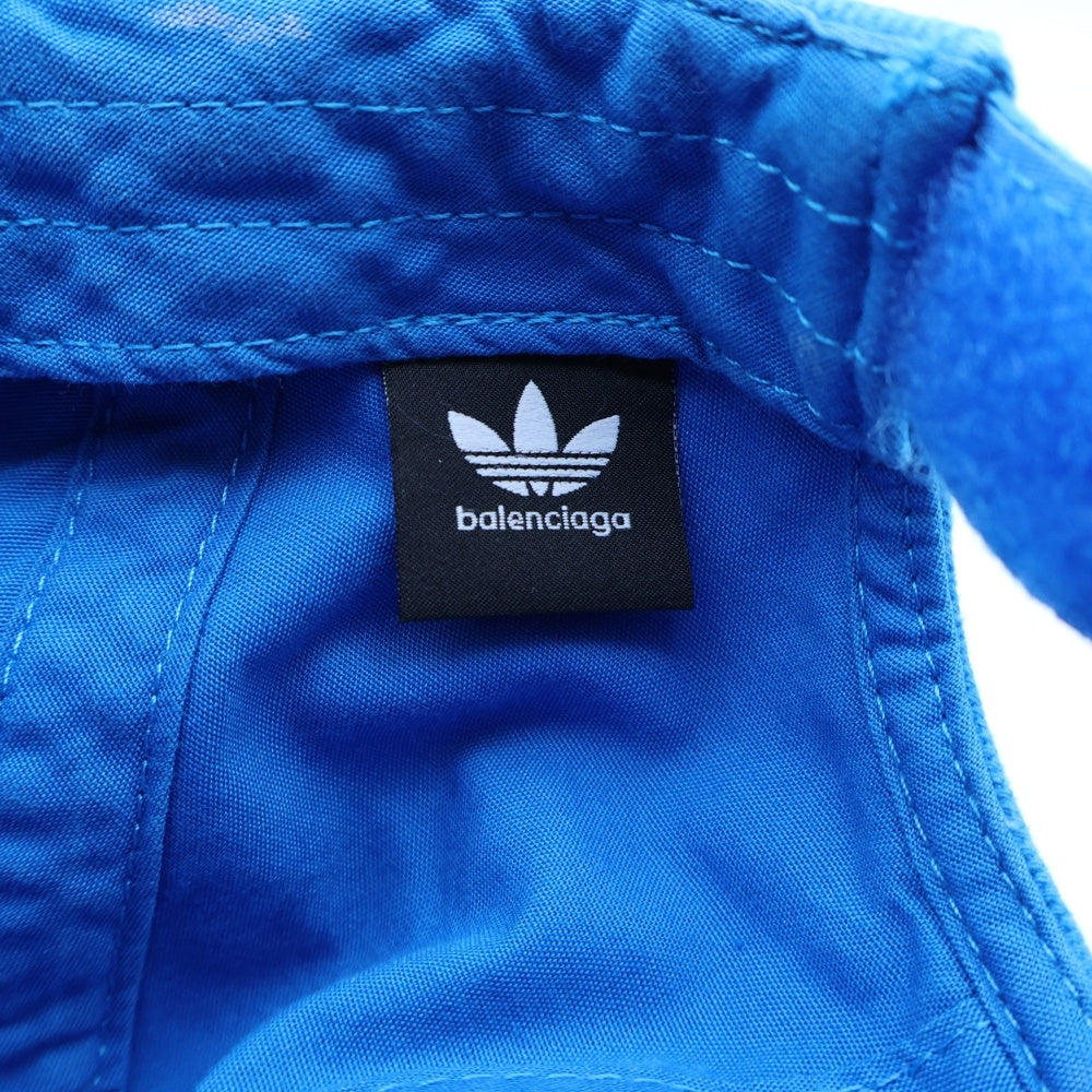 BALENCIAGA(バレンシアガ) ×adidas アディダス ロゴ刺繍キャップ ベースボール ブルー 723749 410B2