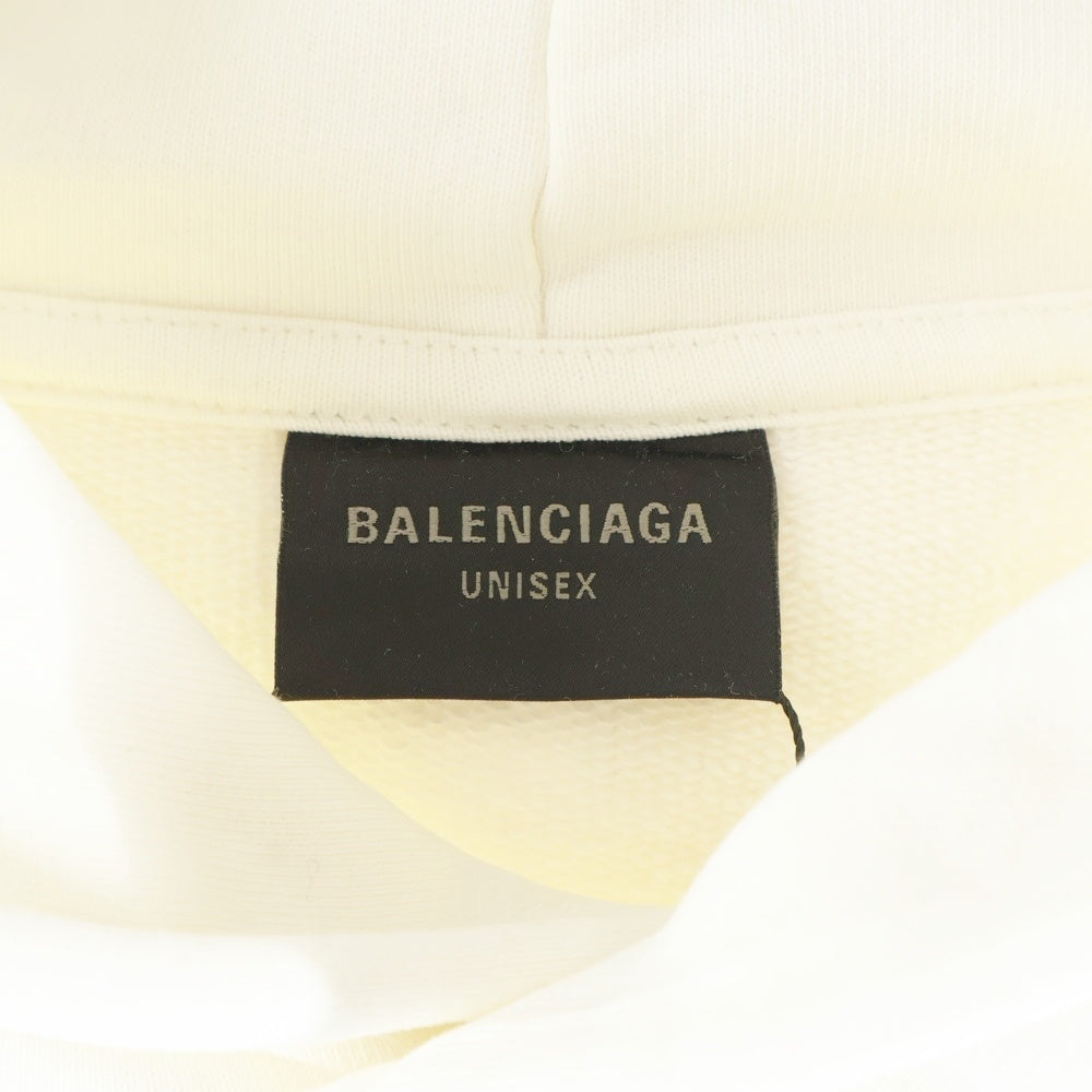 BALENCIAGA(バレンシアガ) CHAMPS ELYSESS クロップドプルオーバーパーカー ホワイト 818433 TRVM9