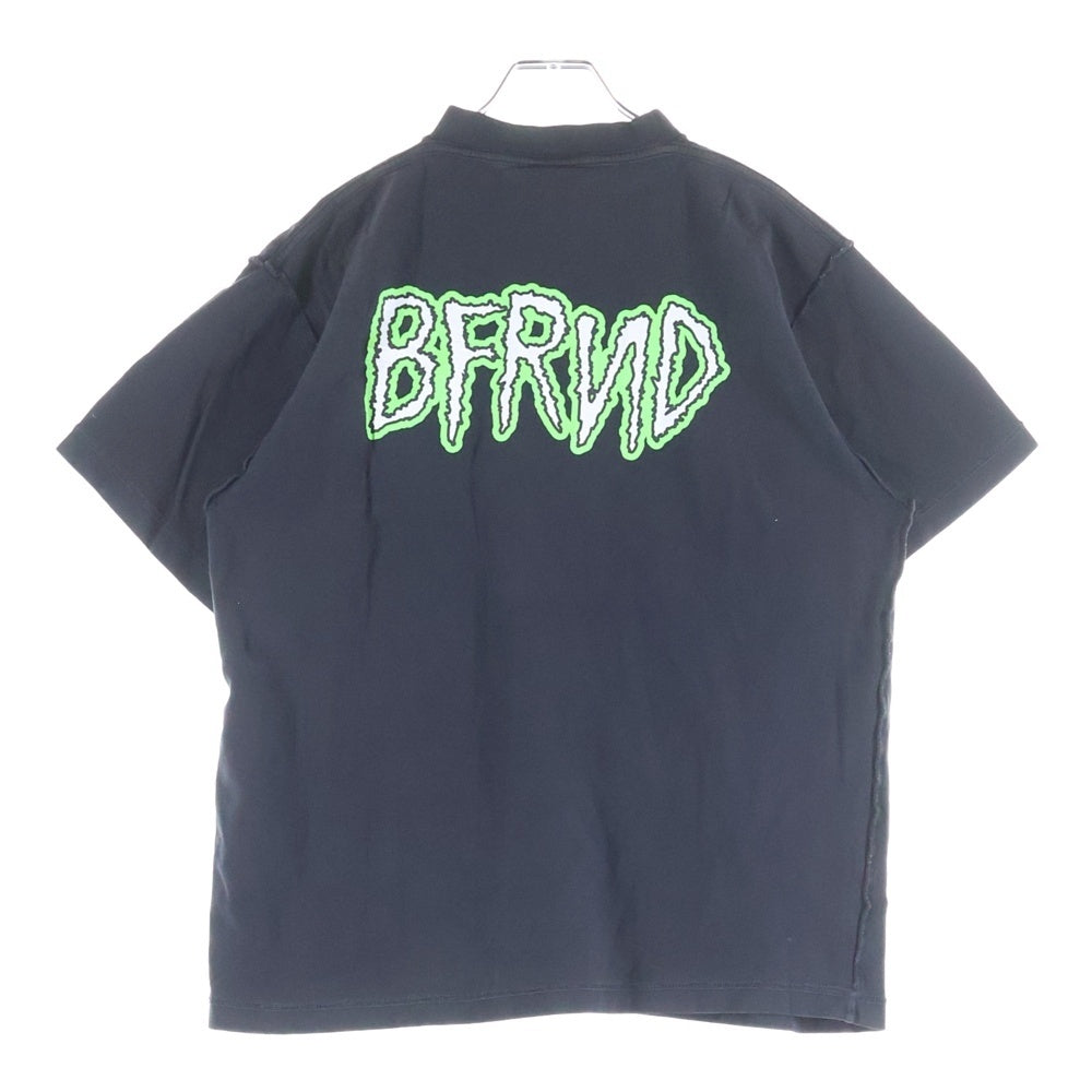 BALENCIAGA(バレンシアガ) 25SS シリアル付き 世界200点限定 ストラップ付プリントスモールフィットTシャツ ブラック 790363 TQVG8