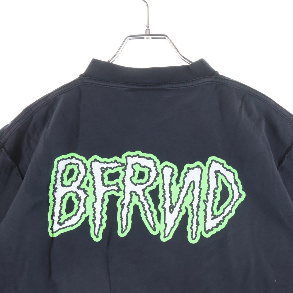 BALENCIAGA(バレンシアガ) 25SS シリアル付き 世界200点限定 ストラップ付プリントスモールフィットTシャツ ブラック 790363 TQVG8