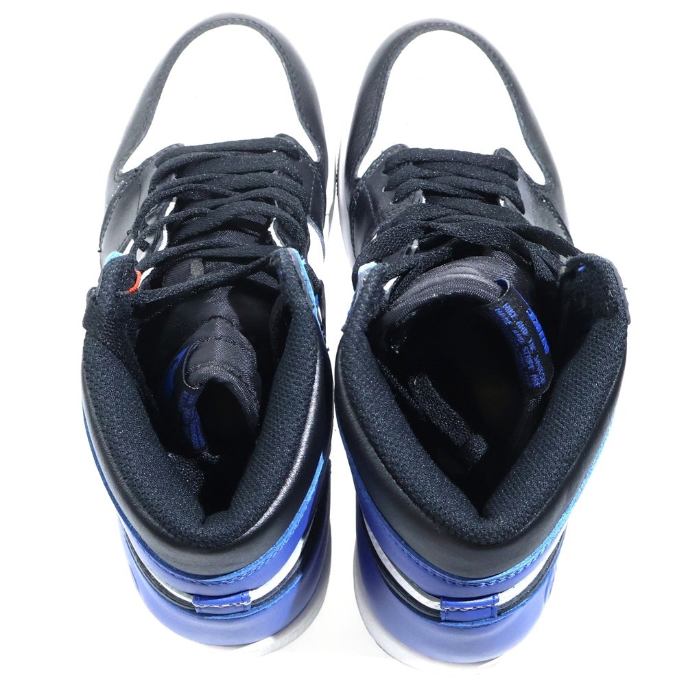 NIKE(ナイキ) ×Fragment design AIR JORDAN 1 RETRO HIGH OG 716371-040 フラグメントデザイン エアジョーダン 1 ハイカットスニーカー ブラック/ブルー US10/28.0cm