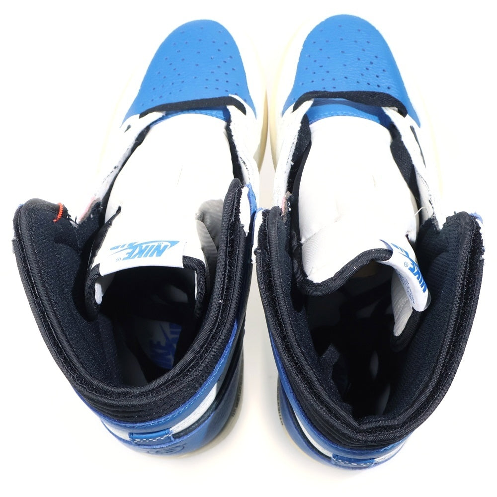 NIKE(ナイキ) ×TRAVIS SCOTT ×FRAGMENT AIR JORDAN 1 RETRO HIGH OG SP MILITARY BLUE DH3227-105 トラヴィススコット フラグメント エアジョーダン ハイカットスニーカー