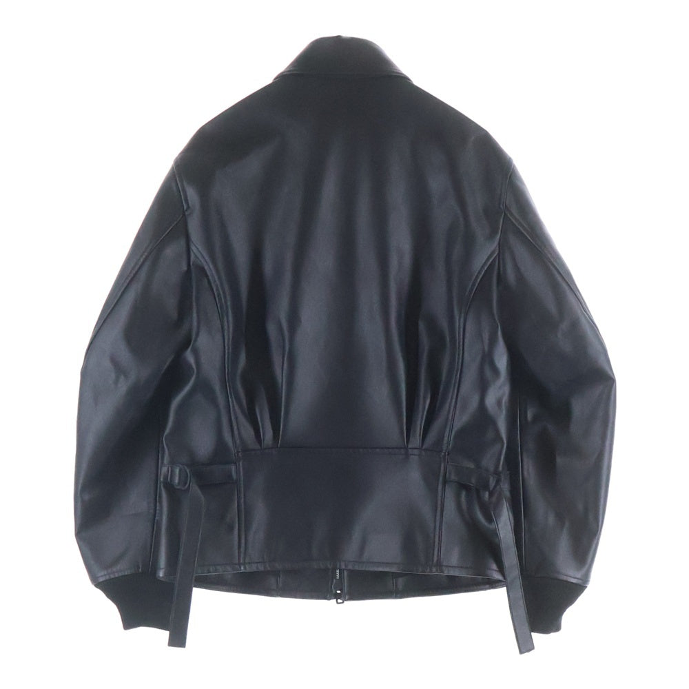 Y-3(ワイスリー) PLEATHER BOMBER JACKET JD9795 プレザー ボンバージャケット ブラック