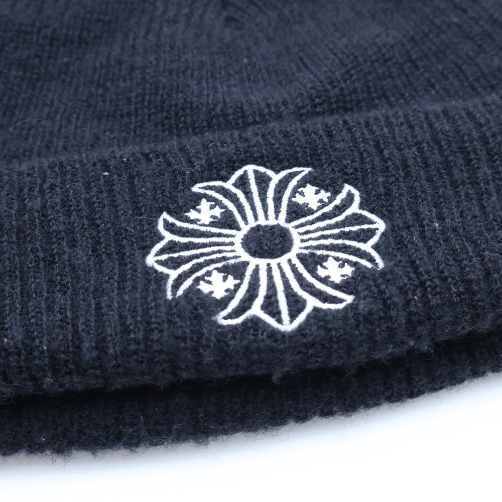 CHROME HEARTS(クロムハーツ) WOOL WATCH CAP CHプラス刺繍ウールビーニー ニットキャップ 帽子 ブラック