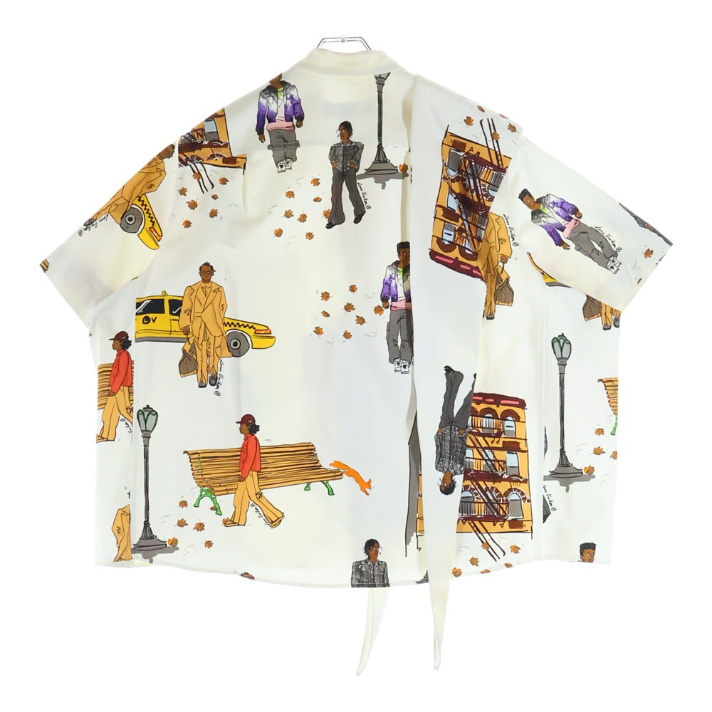 LOUIS VUITTON(ルイヴィトン) 19AW NEW WALKERS DNA RM192 QKQ HHS60W ニューウォーカーズディーエヌエー 総柄プリント半袖コットンシャツ ホワイト