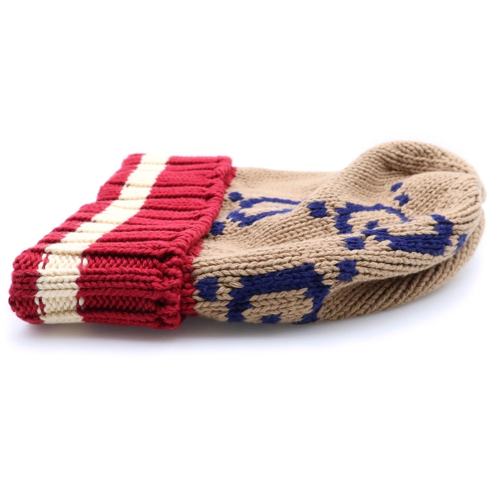 GUCCI(グッチ) GG総柄 コットン ニットキャップ ビーニー ベージュ 597636 4G111