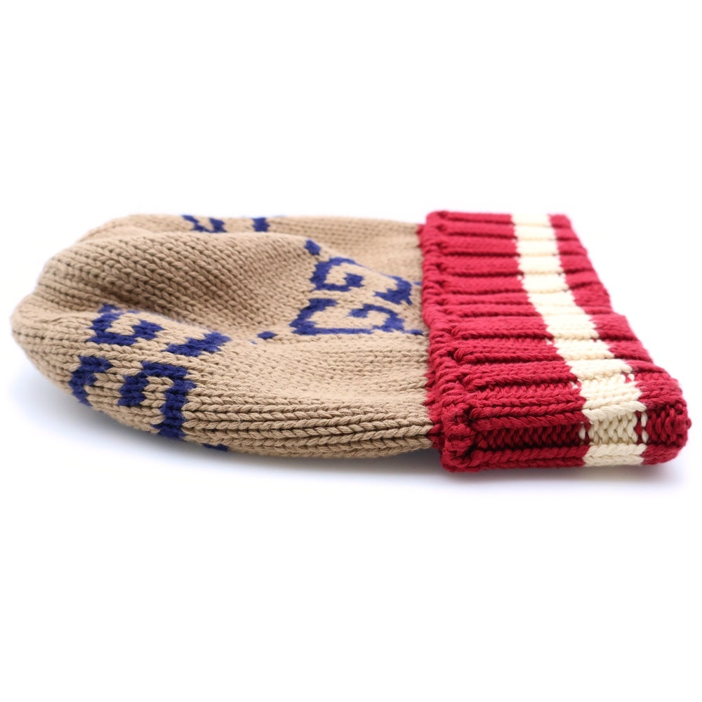GUCCI(グッチ) GG総柄 コットン ニットキャップ ビーニー ベージュ 597636 4G111