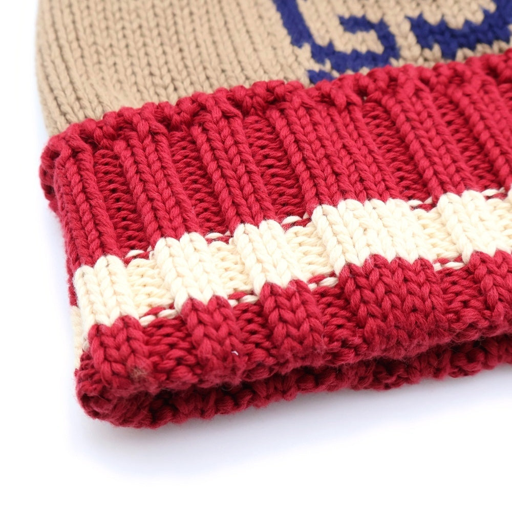 GUCCI(グッチ) GG総柄 コットン ニットキャップ ビーニー ベージュ 597636 4G111