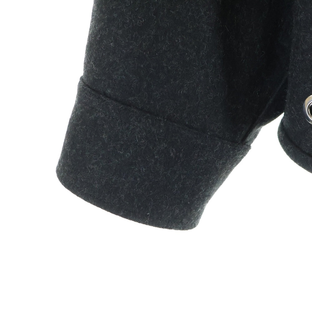 MSGM(エムエスジーエム) ホールデザイン ウール ボタンシャツジャケット 3740ME05V ブラック