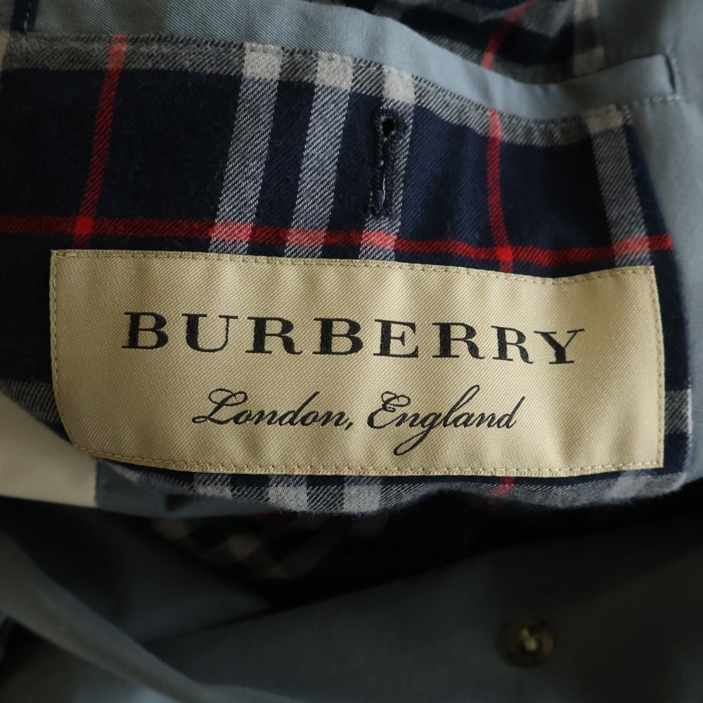 BURBERRY(バーバリー) 裏地チェック ステンカラーコート 8004369 グリーン