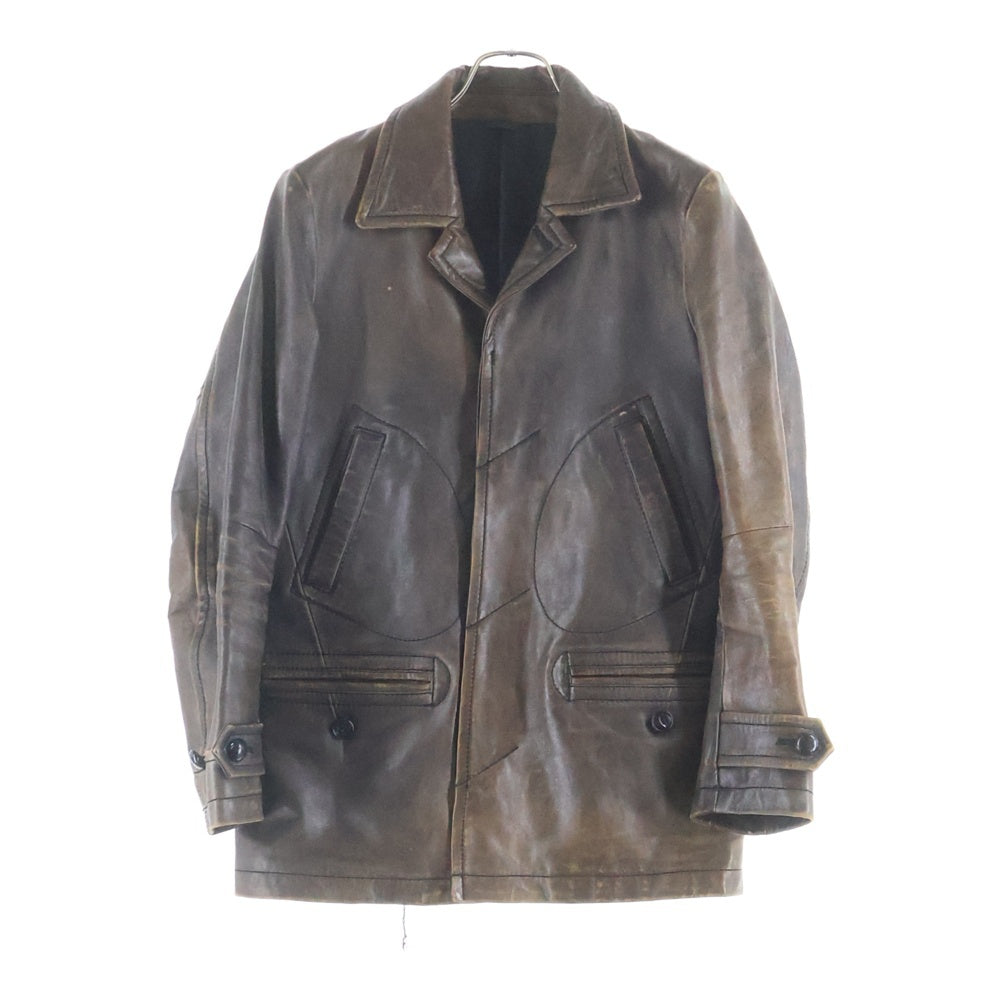 NUMBER (N)INE(ナンバーナイン) 08AW ARCHIVE ポートランド期 レザーコート F08-NJ050B ブラウン