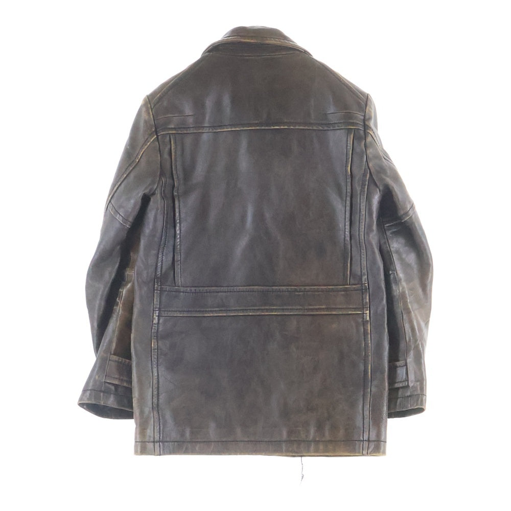 NUMBER (N)INE(ナンバーナイン) 08AW ARCHIVE ポートランド期 レザーコート F08-NJ050B ブラウン