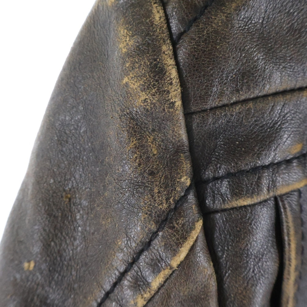 NUMBER (N)INE(ナンバーナイン) 08AW ARCHIVE ポートランド期 レザーコート F08-NJ050B ブラウン