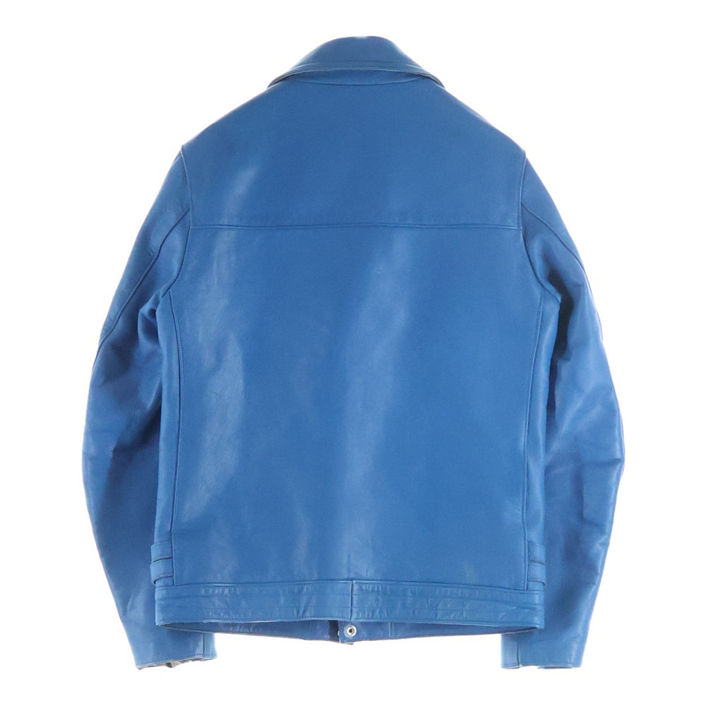 UNDERCOVER(アンダーカバー) 08AW ARCHIVE カウレザーダブルライダースジャケット BA210 ブルー