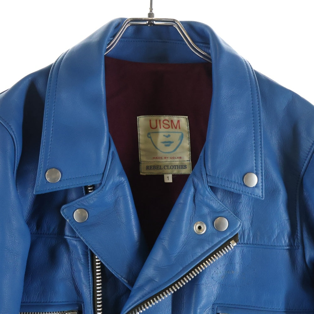 UNDERCOVER(アンダーカバー) 08AW ARCHIVE カウレザーダブルライダースジャケット BA210 ブルー