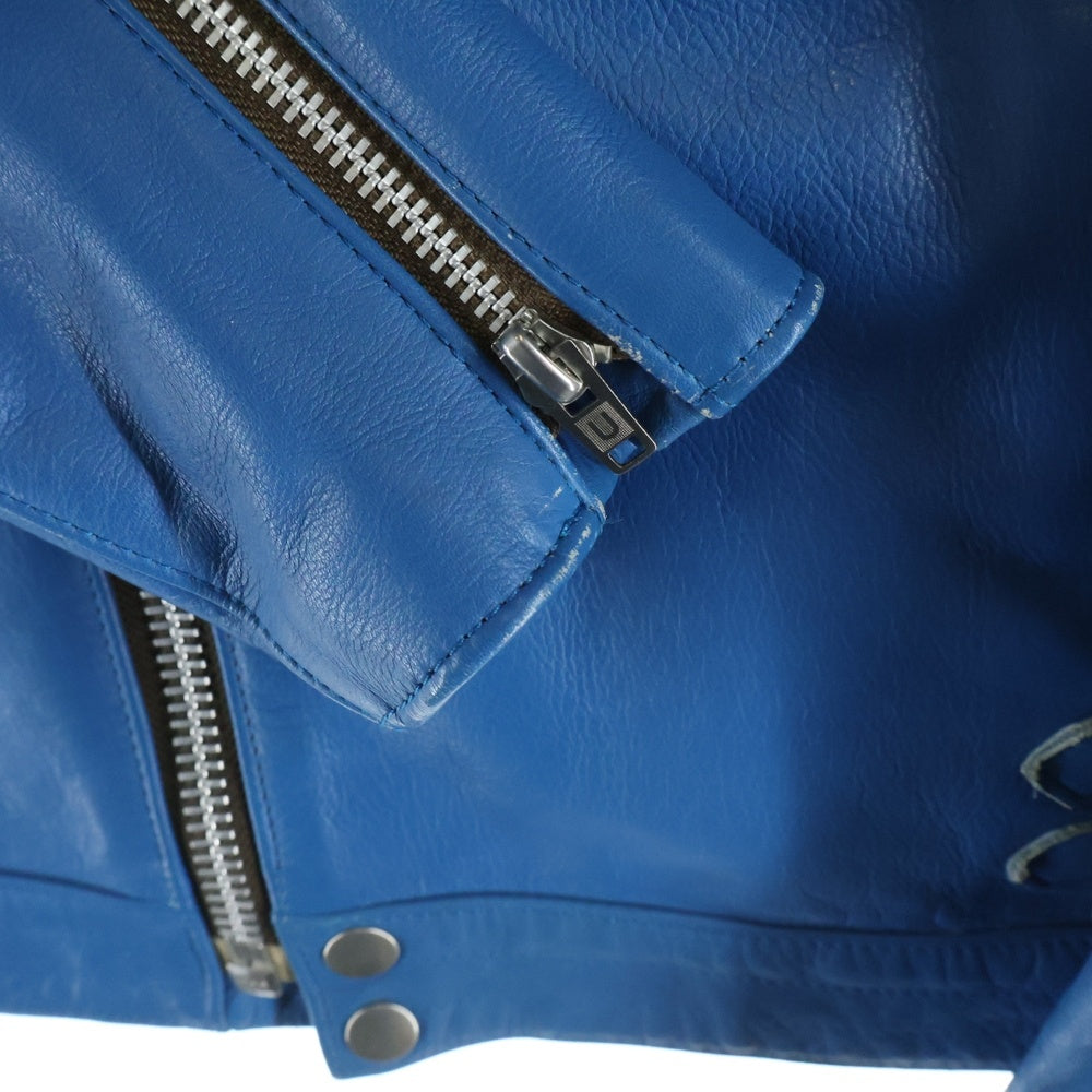 UNDERCOVER(アンダーカバー) 08AW ARCHIVE カウレザーダブルライダースジャケット BA210 ブルー