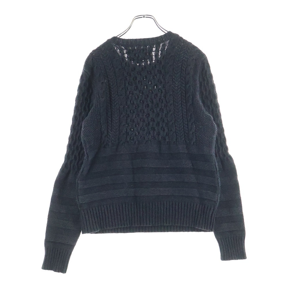 NEIGHBORHOOD(ネイバーフッド) FISHERMAN-B C-CREW LS ケーブル編みウールニット セーター 152STNH-KNM02 グレー