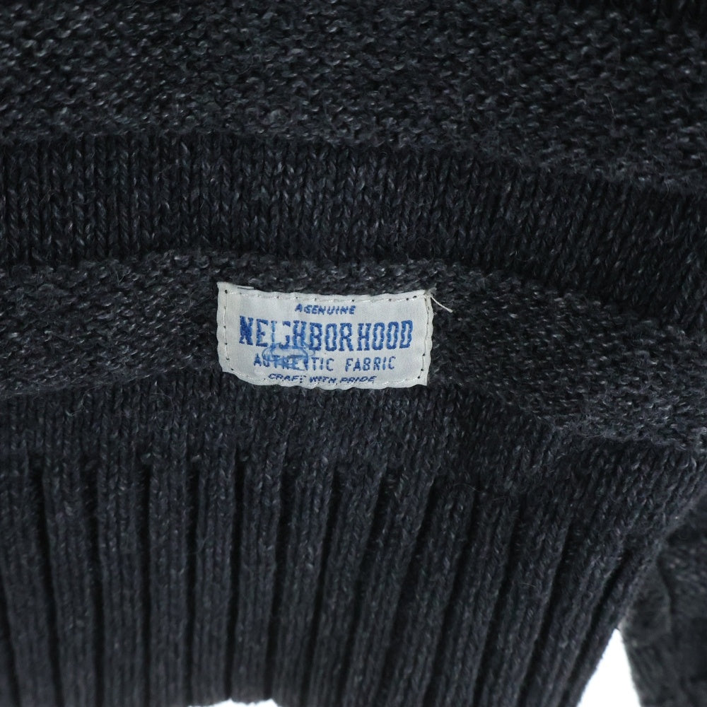NEIGHBORHOOD(ネイバーフッド) FISHERMAN-B C-CREW LS ケーブル編みウールニット セーター 152STNH-KNM02 グレー