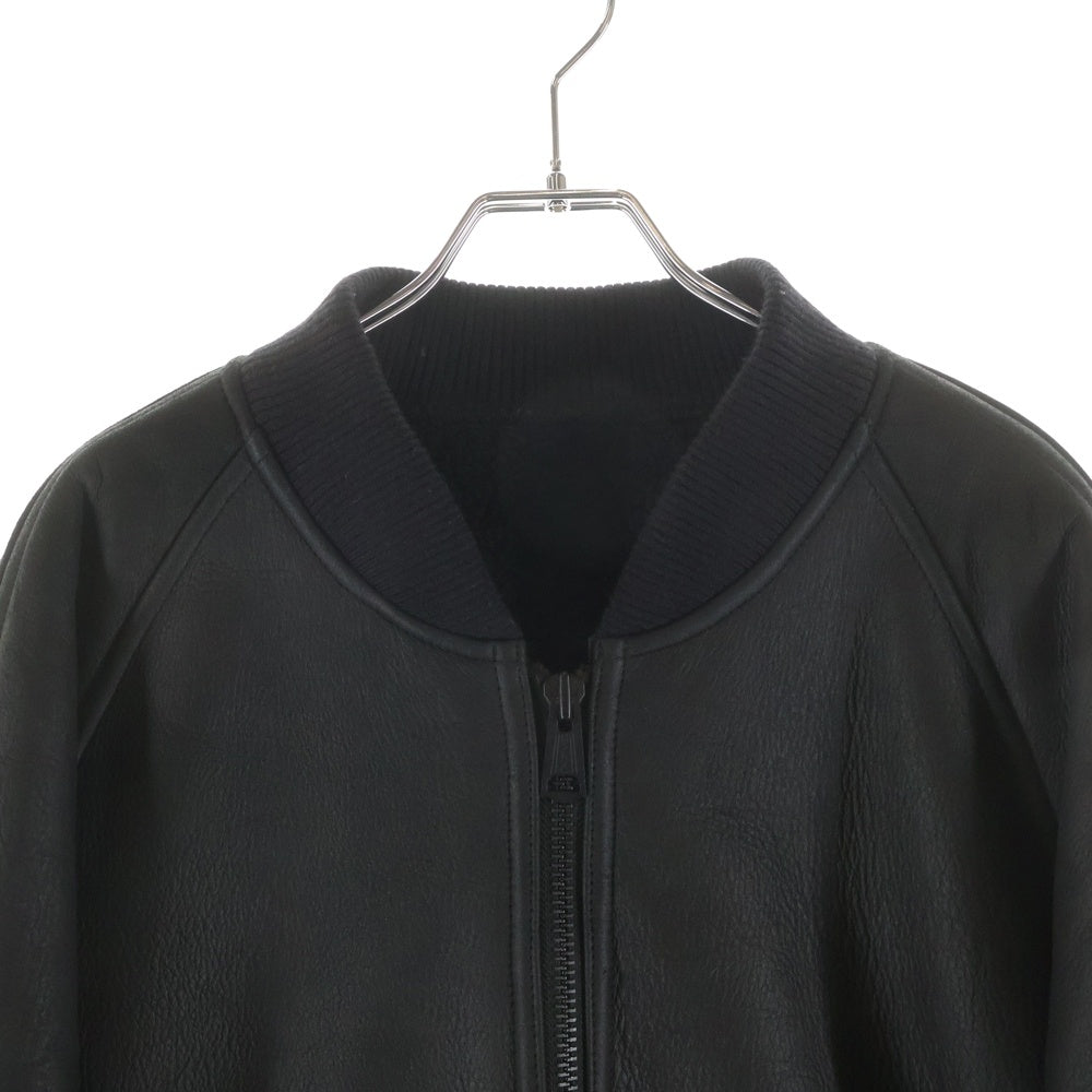 RON HERMAN(ロンハーマン) Mouton Award Jacket リアルムートン アワード ジャケット ブルゾン ブラック 3220400149