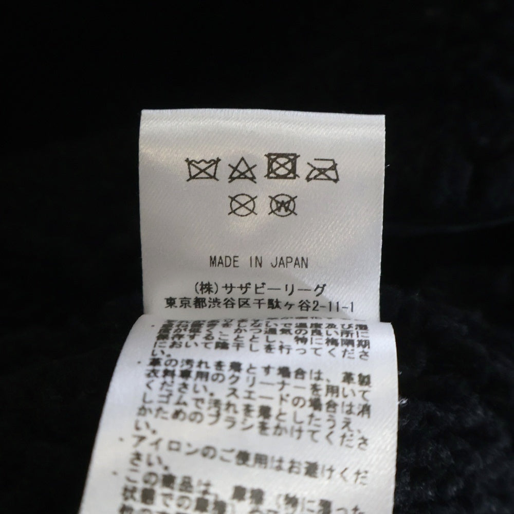 RON HERMAN(ロンハーマン) Mouton Award Jacket リアルムートン アワード ジャケット ブルゾン ブラック 3220400149