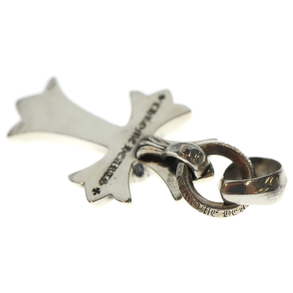 CHROME HEARTS(クロムハーツ) CH CRS SML HRT W/BALE Wベイル スモールCHクロス ハート ペンダントトップ シルバー