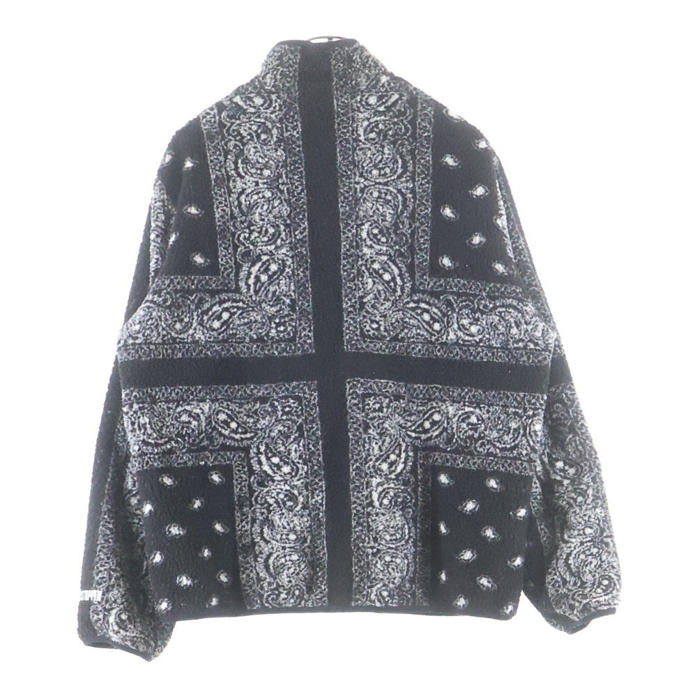 SUPREME(シュプリーム) 19AW Reversible Bandana Fleece Jacket リバーシブル バンダナ フリース ジャケット ブラック