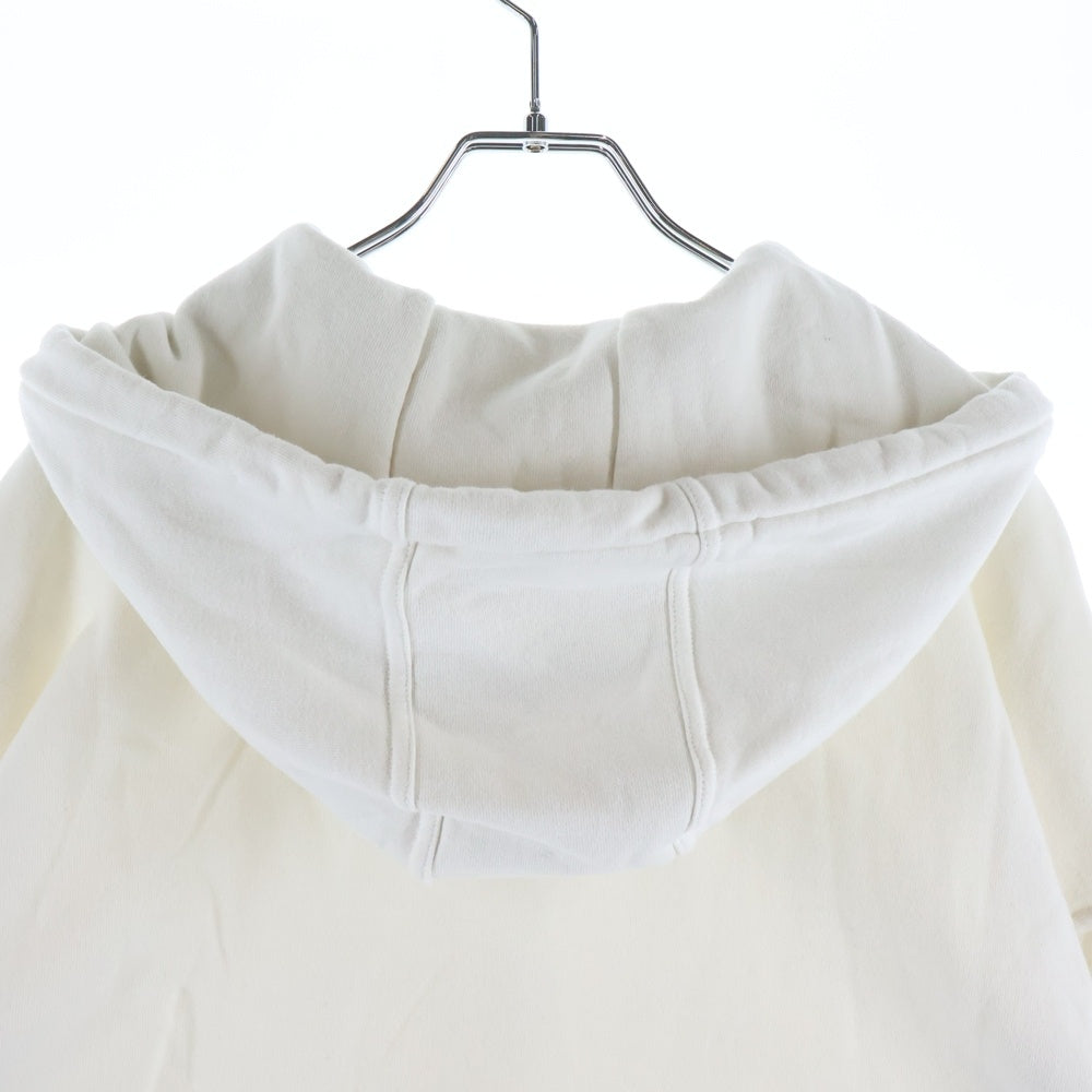 JIL SANDER +(ジルサンダープラス) 21AW Front Printed Logo Hoodie フロントプリントロゴスウェット プルオーバー パーカー ホワイト JPUS707533MS24860811