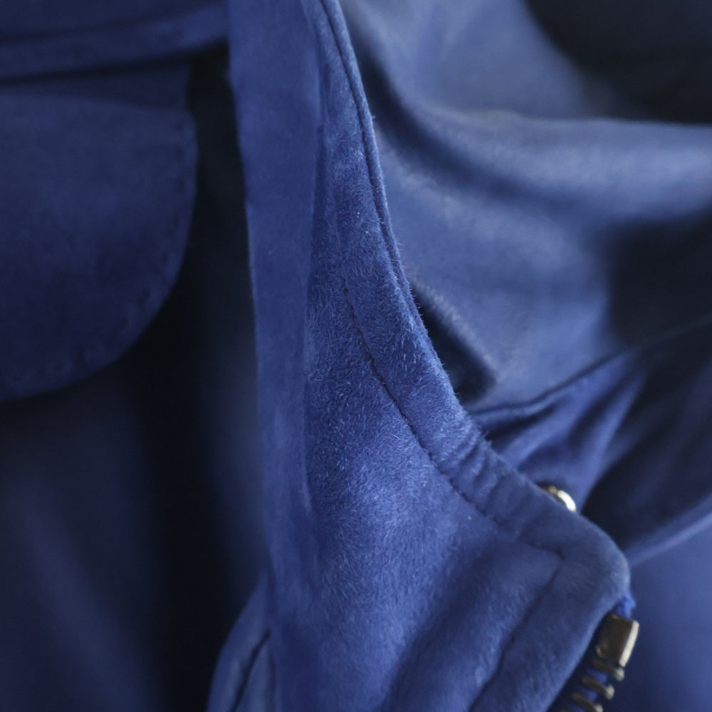 Berluti(ベルルッティ) スウェードレザー ジップアップパーカー ブルー R09LBU07KAAT