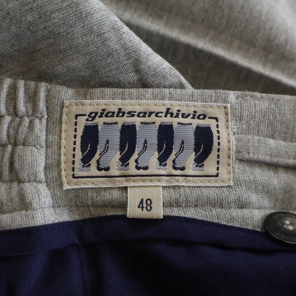 giab's ARCHIVIO(ジャブスアルキヴィオ) ジップフライ イージーパンツ グレー