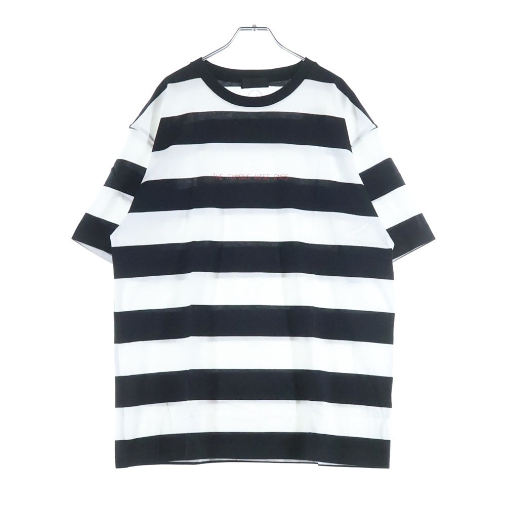 GOD SELECTION XXX(ゴッドセレクショントリプルエックス) 20SS×Fragment Design フラグメントデザイン クルーネックボーダー柄 半袖Tシャツ カットソー ホワイト/ブラック GX-S20-FST-14