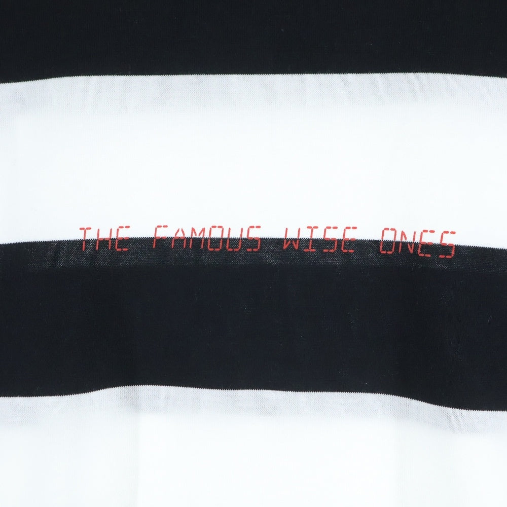 GOD SELECTION XXX(ゴッドセレクショントリプルエックス) 20SS×Fragment Design フラグメントデザイン クルーネックボーダー柄 半袖Tシャツ カットソー ホワイト/ブラック GX-S20-FST-14