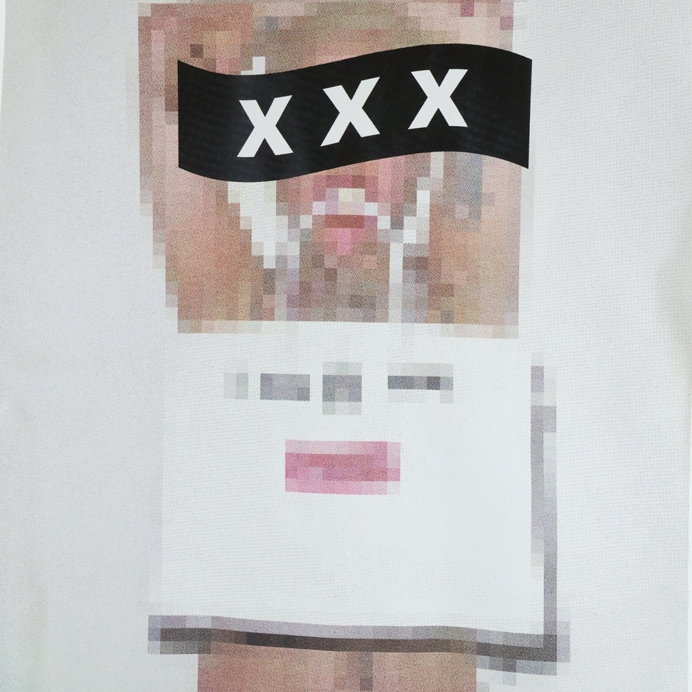GOD SELECTION XXX(ゴッドセレクショントリプルエックス) 20SS 7th ANNIVERSARY LADY GAGA TEE レディーガガ フォトプリント クルーネックコットン半袖Tシャツ ホワイト GX-S20-7ST-02