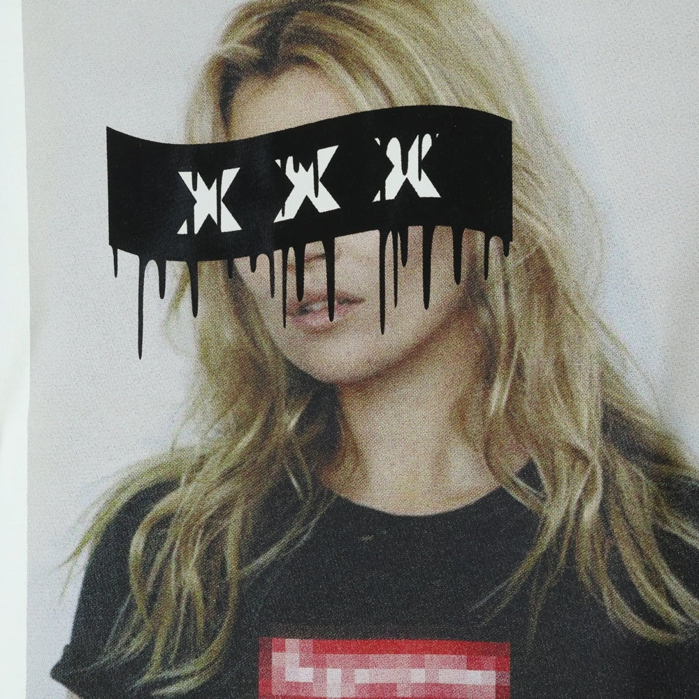 GOD SELECTION XXX(ゴッドセレクショントリプルエックス) 19SS ケイト・モス フォトプリント クルーネックコットン半袖Tシャツ ホワイト GX-S19-ST-18