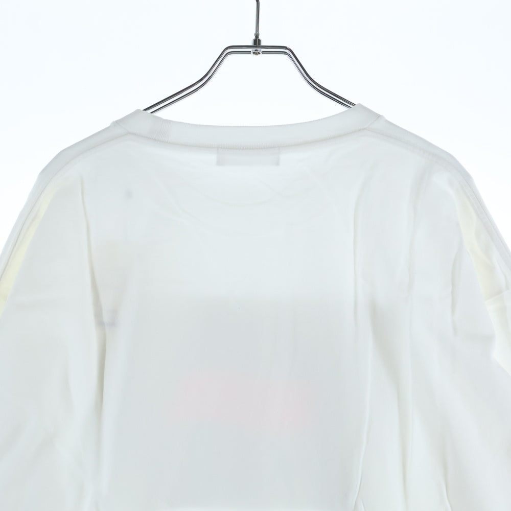GOD SELECTION XXX(ゴッドセレクショントリプルエックス) 20AW フロントプリント クルーネックコットン長袖カットソー ロンT ホワイト GX-A20-B2LT-01