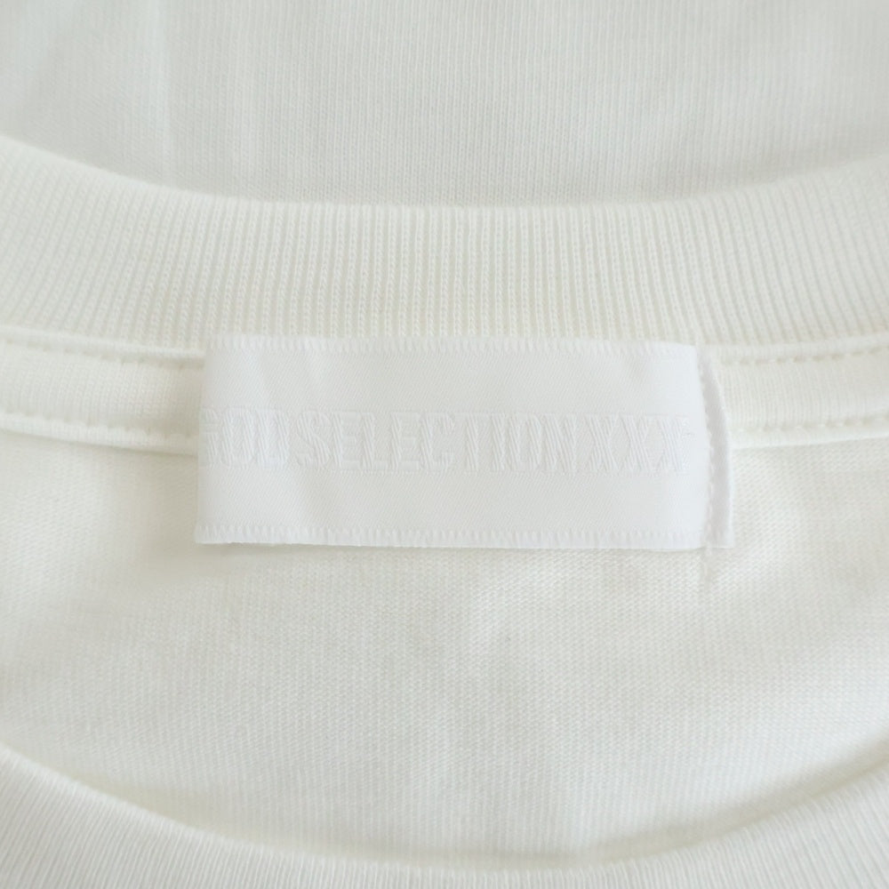GOD SELECTION XXX(ゴッドセレクショントリプルエックス) 19SS アンバー・ハード フォトプリント クルーネックコットン半袖Tシャツ ホワイト GX-S19-ST-06