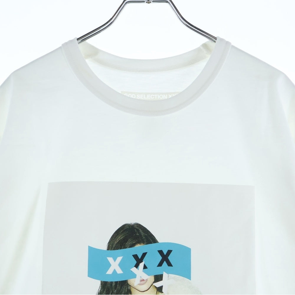 GOD SELECTION XXX(ゴッドセレクショントリプルエックス) 18AW カイリージェンナー フォトプリント クルーネックコットン半袖Tシャツ ホワイト GX-A18-054